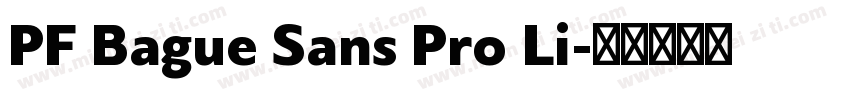 PF Bague Sans Pro Li字体转换
